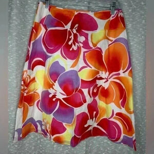 New York & Company Cotton Lined Spring Summer Skirt. Size 6